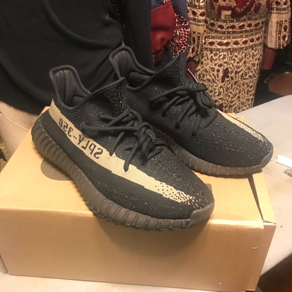 UA Adidas Yeezy 350 V2 Black/Green aka Olive